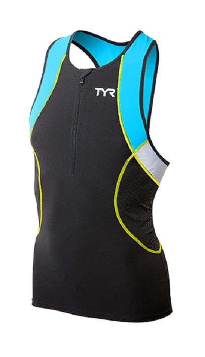 TYR Men's Competitor Tank (Black/Blue/Yellow (705))